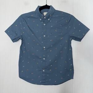 Crewcuts Boy’s Flag Print Shirt Blue Size 10